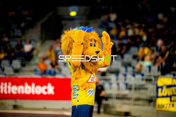 Maskottchen Jubel Rhein Neckar Löwen