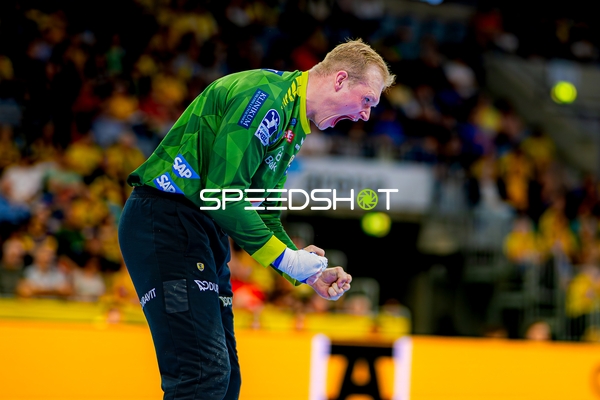 Torwartjubel David Späth (29;Rhein Neckar Löwen)