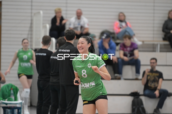 Yina Liu (8; USC Münster) jubelt