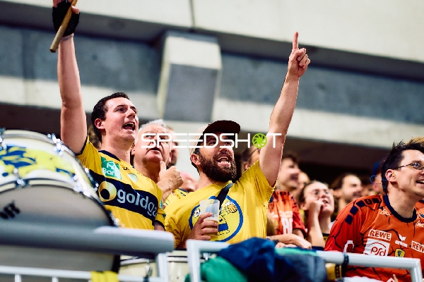 Fans jubeln und feuern ihr Team an