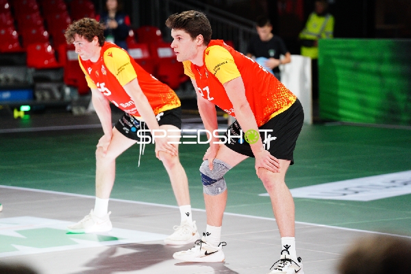 Spielszene mit Nimo Benne (21; BADEN VOLLEYS SSC Karlsruhe)