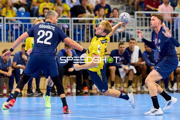 Wurf aufs Tor Sebastian Heymann (13; Rhein Neckar Löwen)