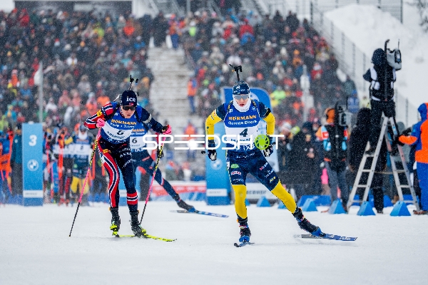 Biathleten in Oberhof Verfolgung