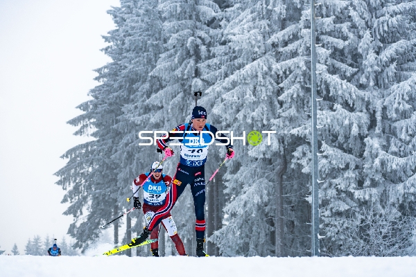Biathlon, BMW IBU WORLD CUP BIATHLON, Sprint Männer 10km, Oberhof, Deutschland, ULDAL Martin #40 NOR, RASTORGUJEVS Andrejs #39 LAT