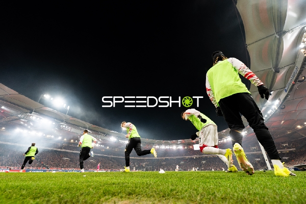 Spieler beim Aufwärmen