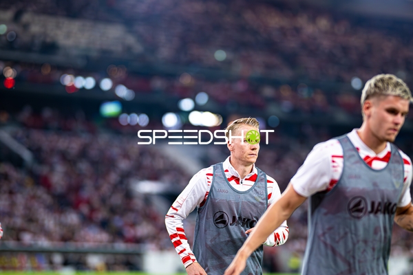 Spieler beim Aufwärmen