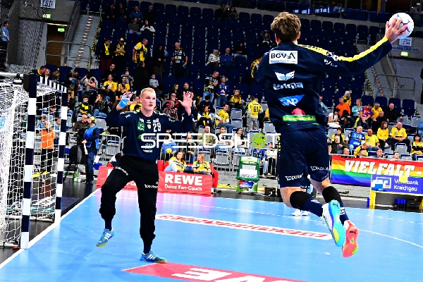 David Späth (29; Rhein Neckar Löwen) in Torwartposition