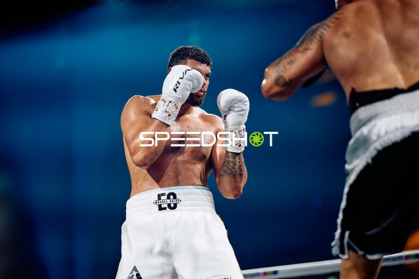 Boxer in Kampfhaltung