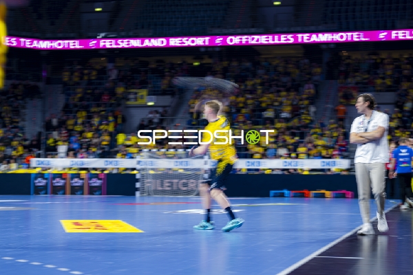 Szene mit Spieler von Rhein Neckar Löwen