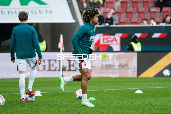 Spieler beim Aufwärmen