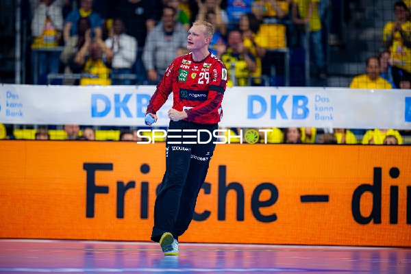 David Späth (29; Rhein Neckar Löwen) steht bereit im Tor