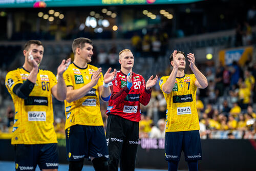 Rhein-Neckar Löwen applaudieren