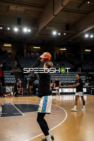 Szene mit Spieler von Team Veolia Towers Hamburg