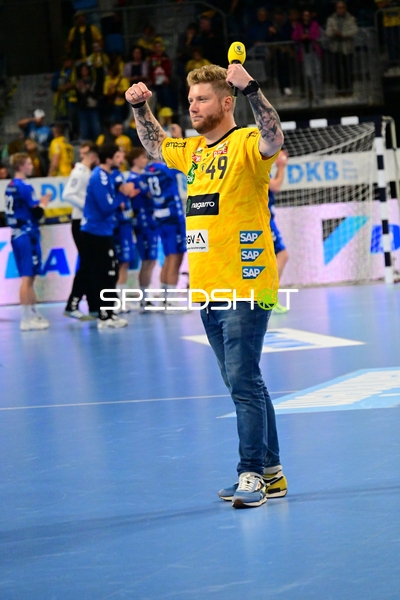 Kevin Gerwin (49; Rhein Neckar Löwen) moderiert