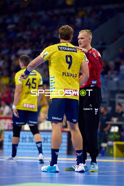Handballspieler in Position