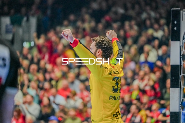 Kristóf Palasics (32; MT Melsungen) jubelt