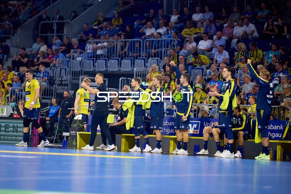 Rhein Neckar Löwen an der Seitenlinie