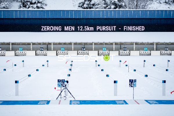 Schießstand nach Verfolgung Männer