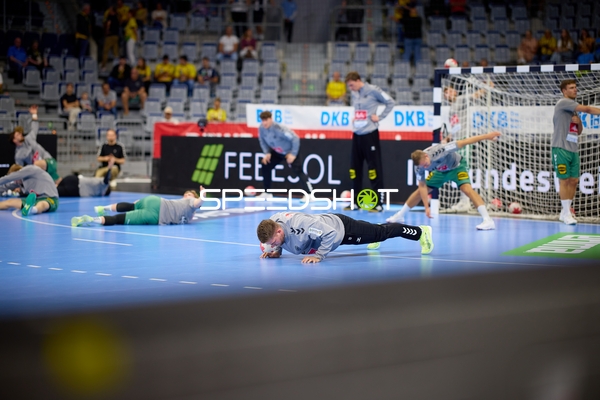 GWD Minden Spieler beim Aufwärmen