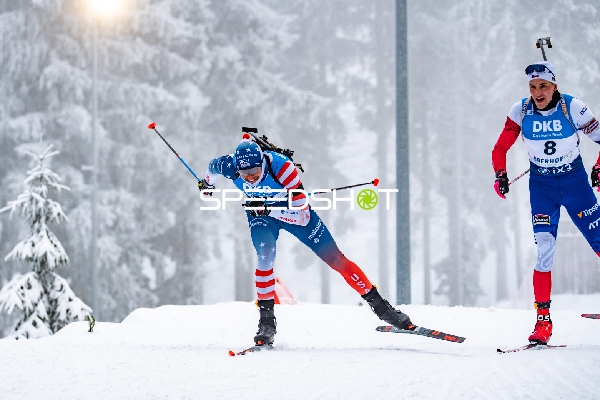 Biathlon, BMW IBU WORLD CUP BIATHLON, Sprint Männer 10km, Oberhof, Deutschland, MARECEK Jonas #8 CZE, WRIGHT Campbell #46 USA