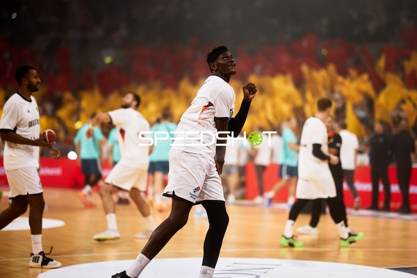 Spieler beim Aufwärmen