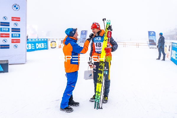 Biathlon, BMW IBU WORLD CUP BIATHLON, Sprint Männer 10 km, Oberhof, Deutschland, NAWRATH Philipp #48 GER, Stadionsprecher Niklas Fuchs
