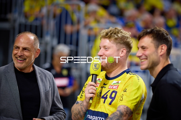 Moderation bei Handball-Event