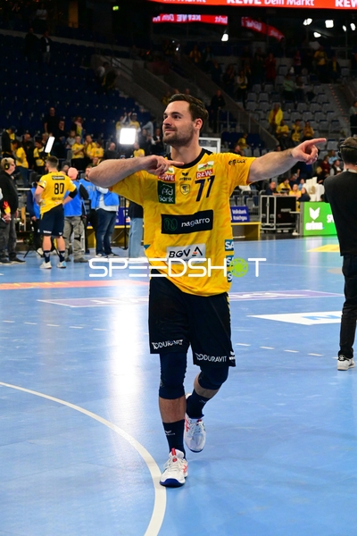 Dani Baijens (77; Rhein Neckar Löwen) jubelt