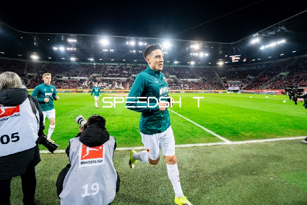 Spieler beim Aufwärmen