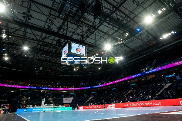 Leere Handball-Arena in Hamburg