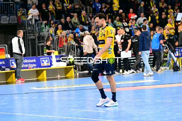 Patrick Groetzki (24; Rhein Neckar Löwen) verlässt das Spielfeld