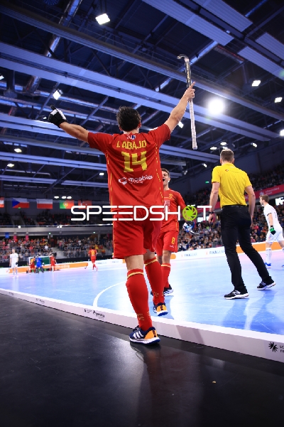 Ignacio ABAJO (14; Spanien) jubelt im Vordergrund