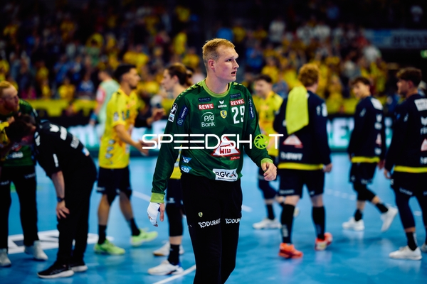 Torwart David Späth (29; Rhein Neckar Löwen) in Position