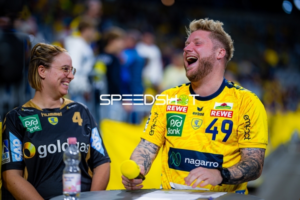 Kevin Gerwin (49; Rhein Neckar Löwen) bei Interview