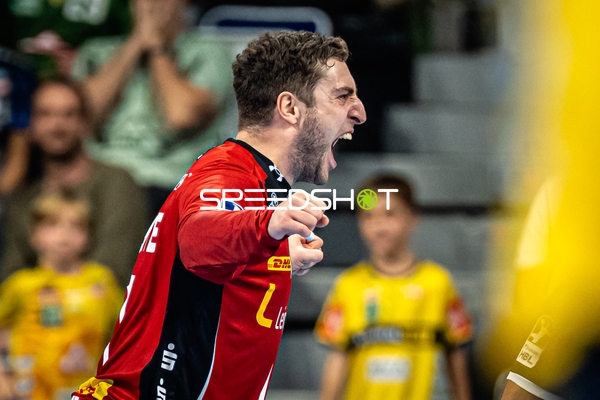 Domenico Ebner (1; SC DHfK Leipzig) jubelt