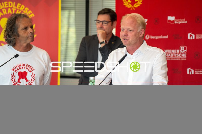 Pressekonferenz beim Siedlersee Marathon in Eisenstadt