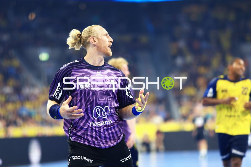 Mikael Appelgren (#1; Team Apfel) mit emotionaler Reaktion in der SAP Arena