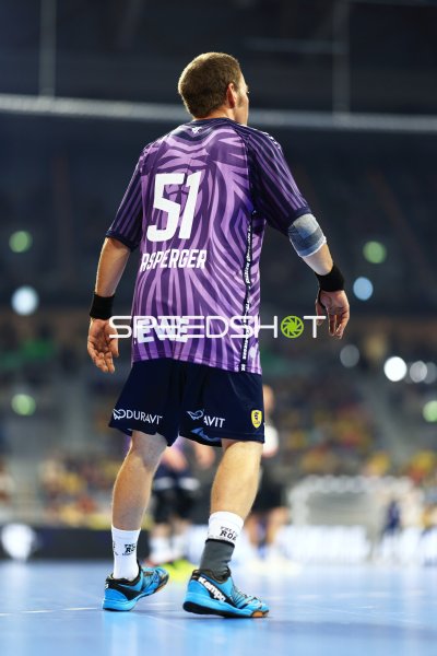 Asperger (#51; Team Apfel) auf dem Spielfeld in der SAP Arena