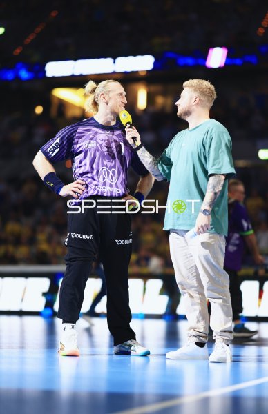 Mikael Appelgren (#1; Team Apfel) im Interview in der SAP Arena