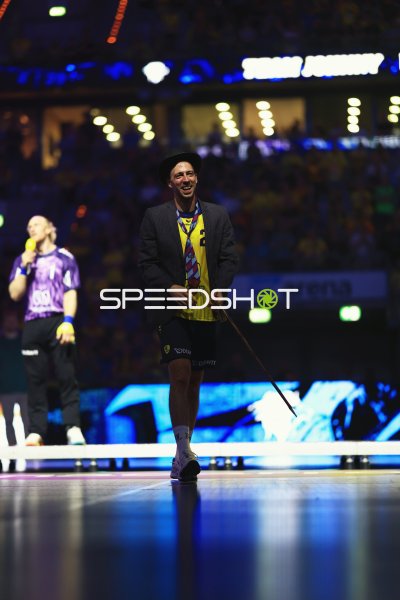 Patrick Groetzki (#24; Rhein Neckar Löwen) bei der Hallenshow in der SAP Arena