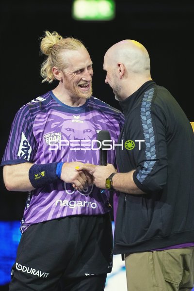 Mikael Appelgren (#1; Team Apfel) im Interview in der SAP Arena