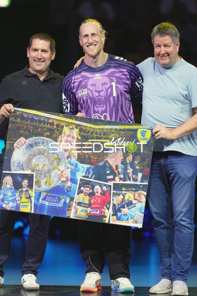 Mikael Appelgren (#1; Rhein Neckar Löwen) bei emotionaler Verabschiedung in der SAP Arena