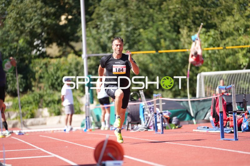 Herbert Markus (184) im Sprintwettkampf am Sportpark Hattersheim