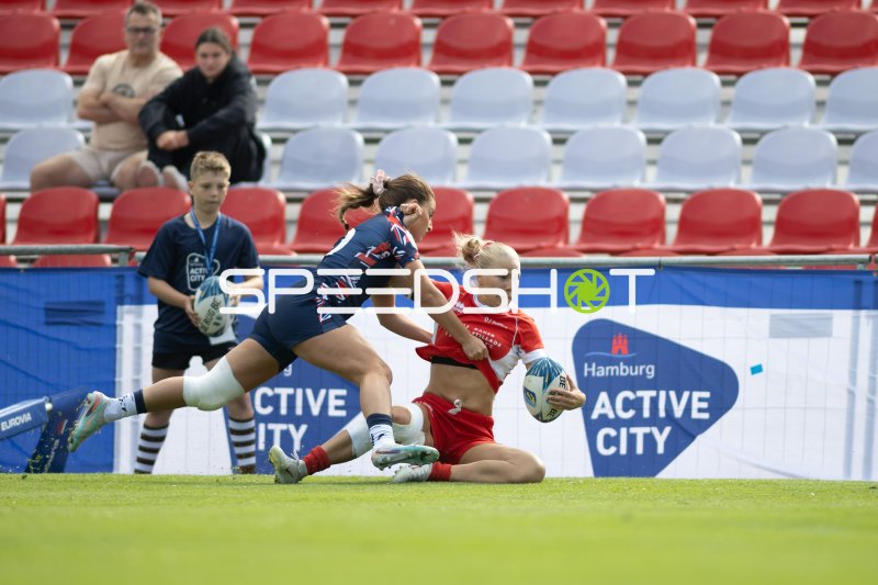 Versuch-Moment bei den Rugby-Europameisterschaften in Hamburg
