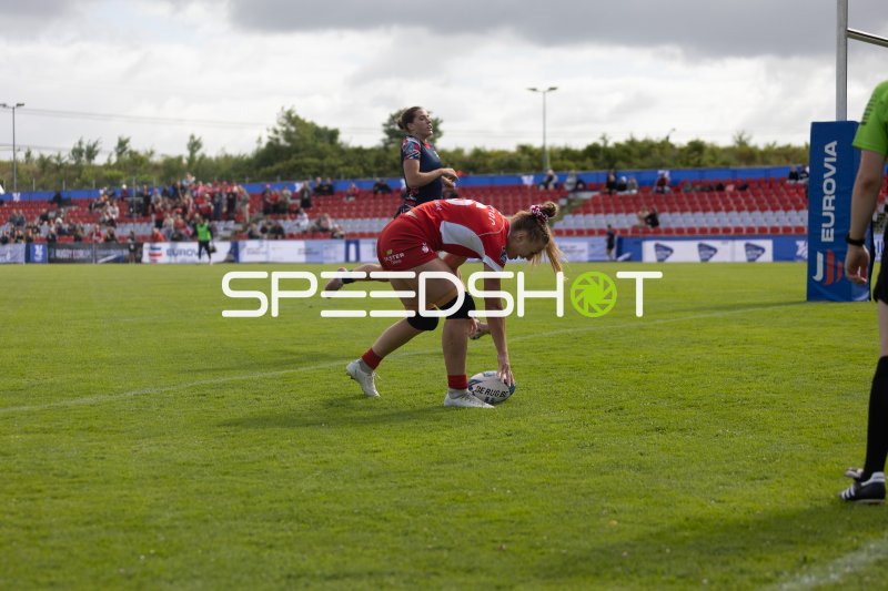 Try-Versuch bei den Europameisterschaften im Rugby Sevens in Hamburg