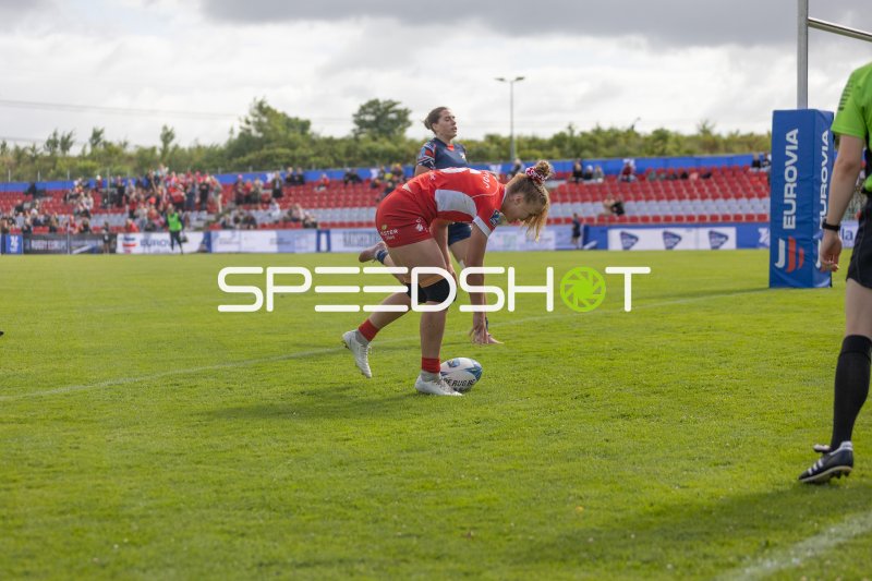 Try-Versuch im Damen-Rugby-Sevens bei der Europameisterschaft in Hamburg