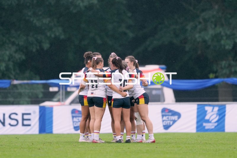 Deutschland Frauen-Rugby-Team in Mannschaftsbesprechung in Hamburg