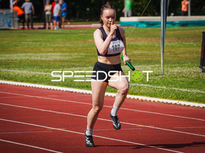 Startnummer 107 beim Staffellauf in Forchheim
