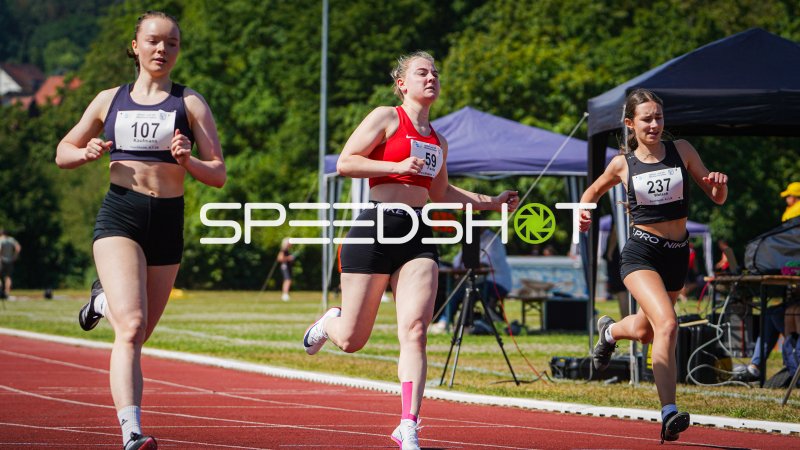 Startnummer 59, Startnummer 237 und Startnummer 107 im Sprint auf der Sportinsel Forchheim