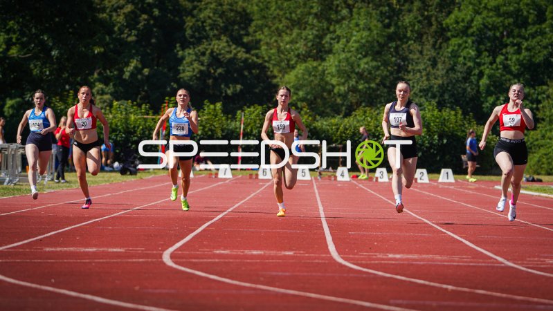 Sprintfeld bei einem Laufwettbewerb in Forchheim